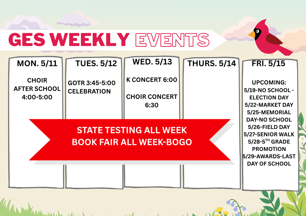 weekly events at GES