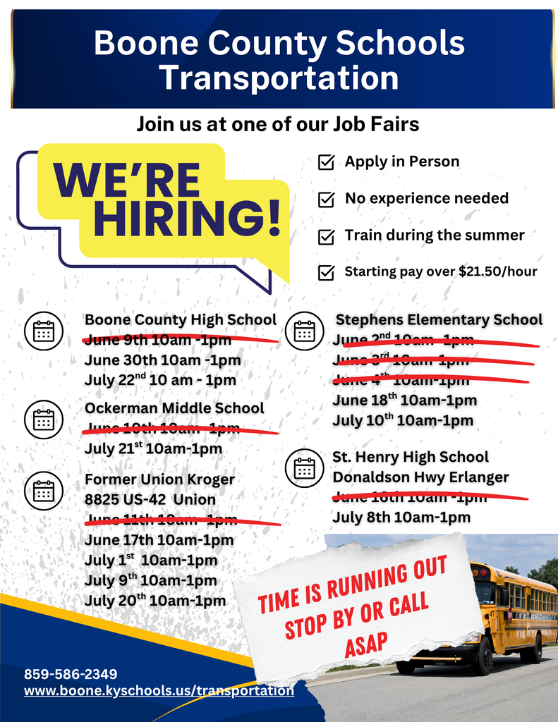 transportation department hiring flyer