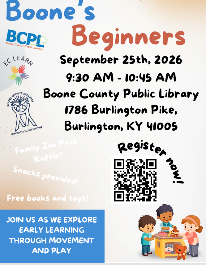 1st Boone's Beginner's program of the year! You won't want to miss!