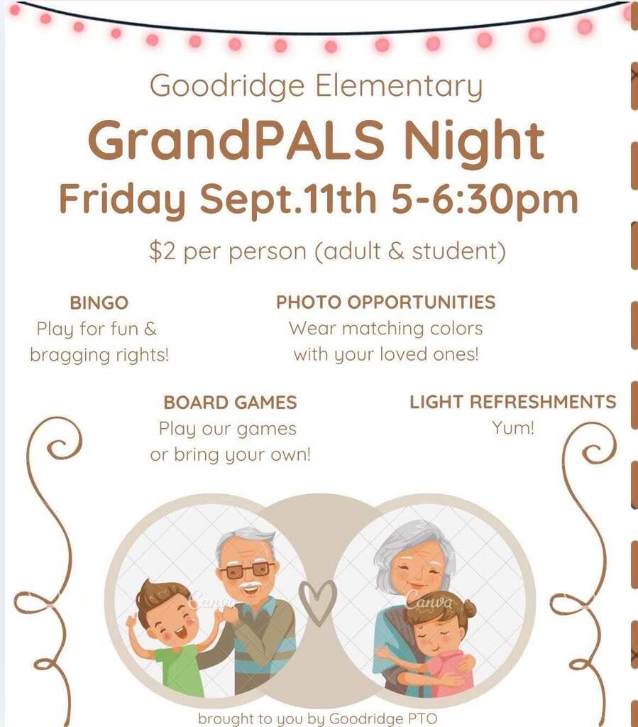 grandpals night 9/11; 5-6:30