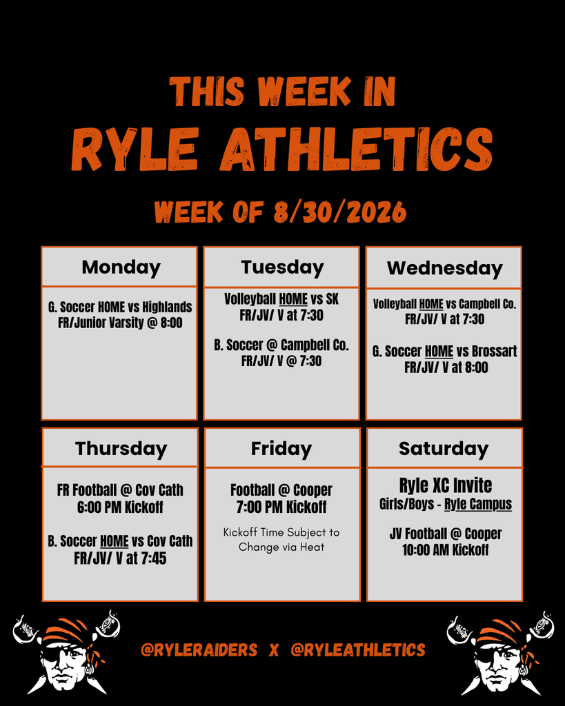 Ryle Athletics Schedule