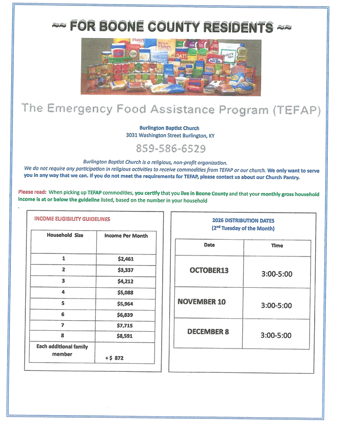 Emergency food assistance