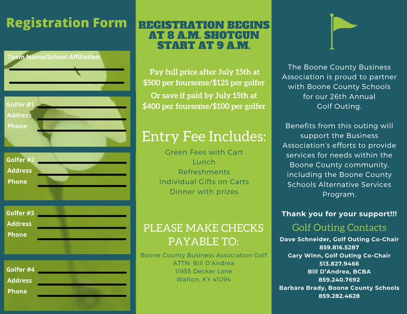 golf outing form