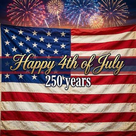 Happy 4th of July American flag