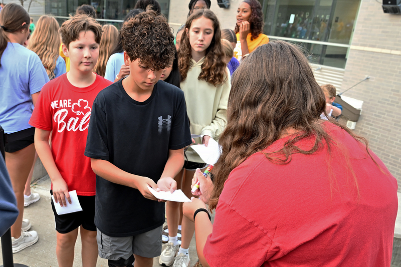 students with papers