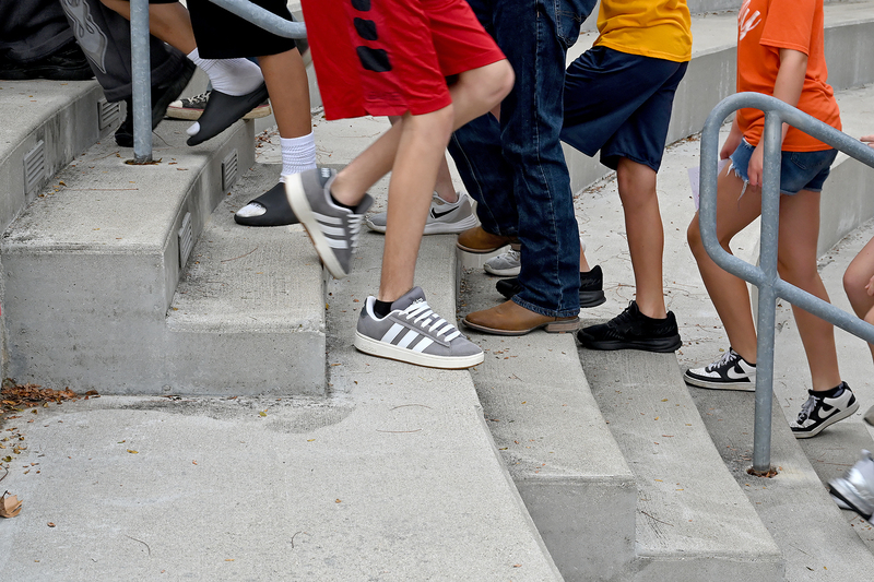 feet on stairs