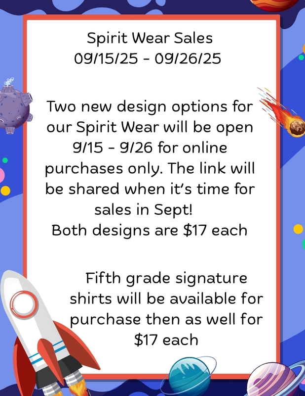 Spirit Wear Sales