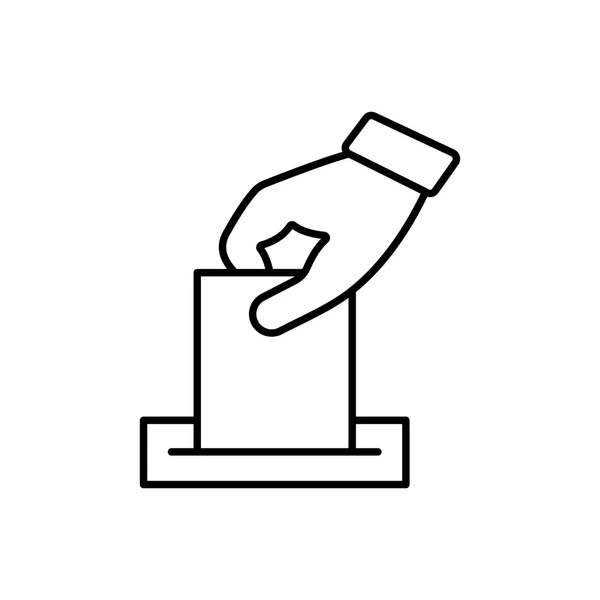 hand putting ballot in box 