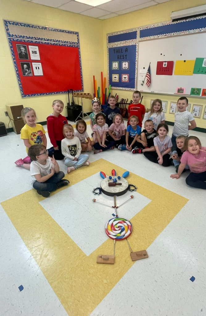 students in music class