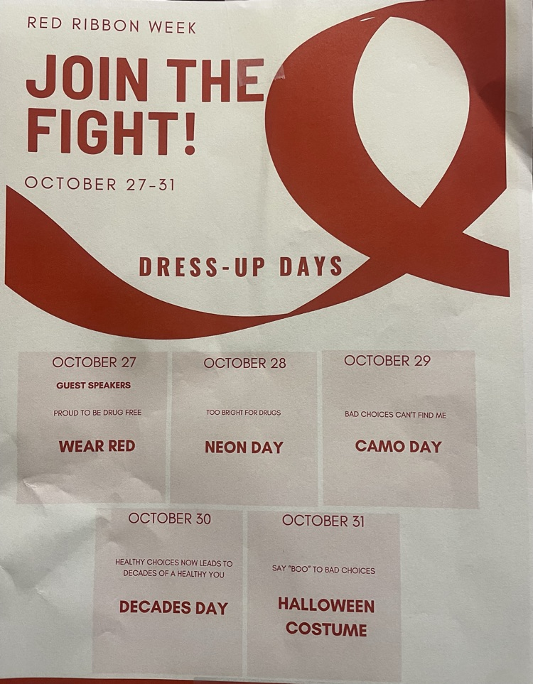 Red Ribbon Week Dress Up Days
