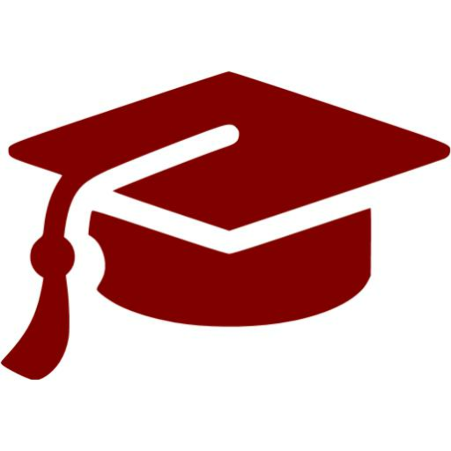 Maroon graduation cap