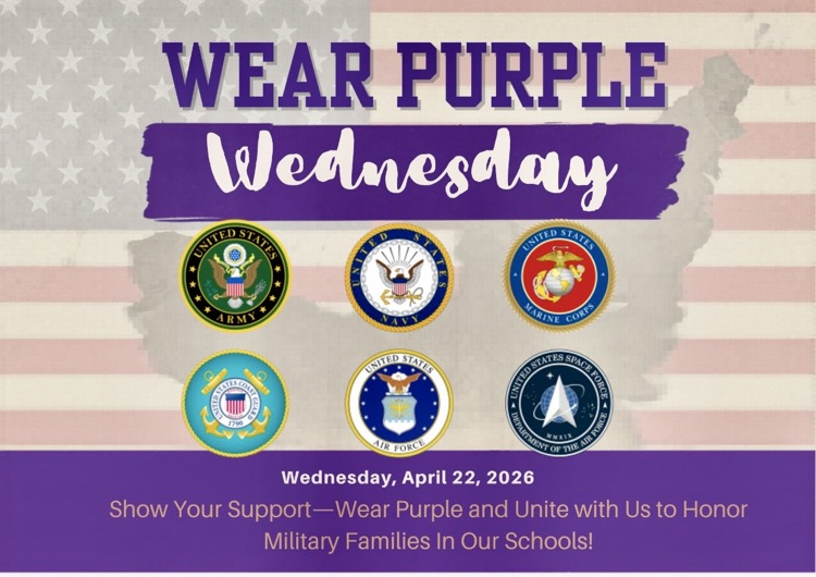 Wear Purple 4/22 to show Military Support