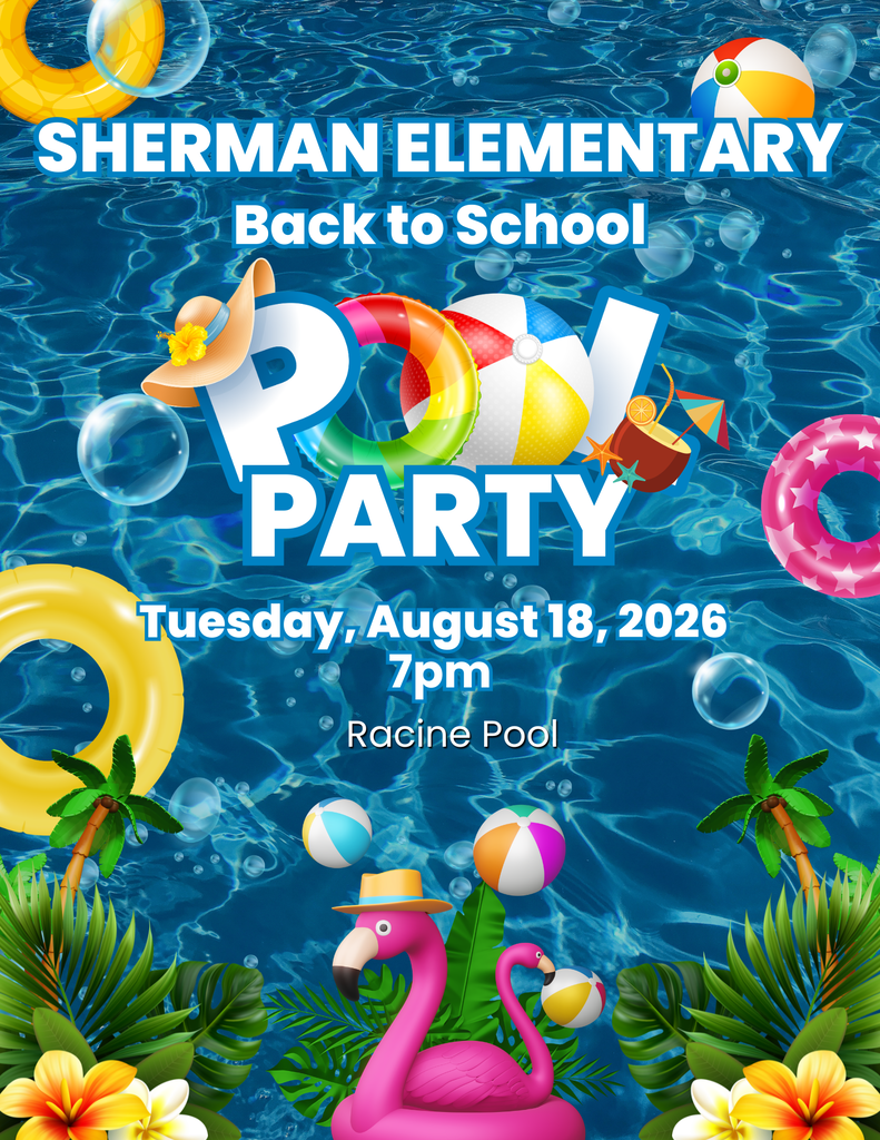 colorful invitation to pool party