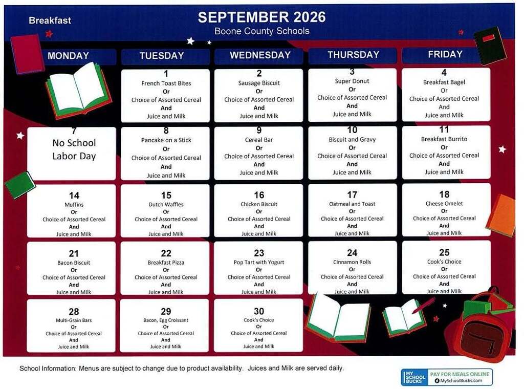 September Breakfast Menu