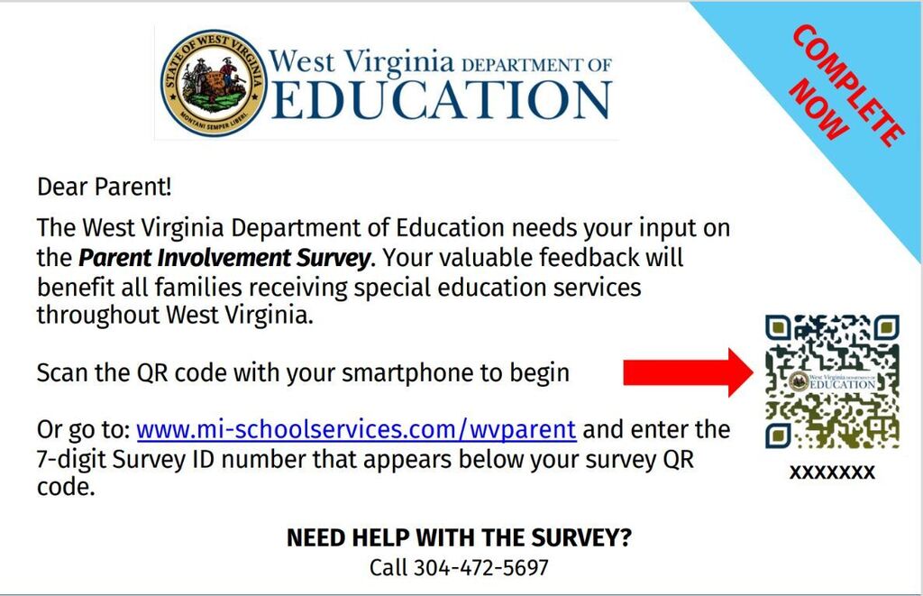Flyer/link to parent survey