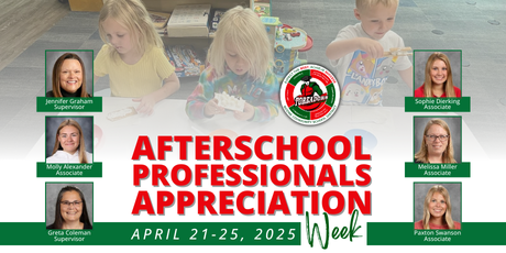 Graphic shows that it's Afterschool Professionals Appreciation Week