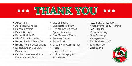 Graphic thanks businesses who participated in mock student interviews
