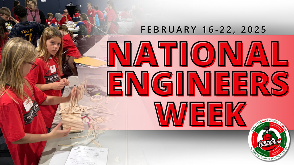 Graphic shows that it's National Engineers Week