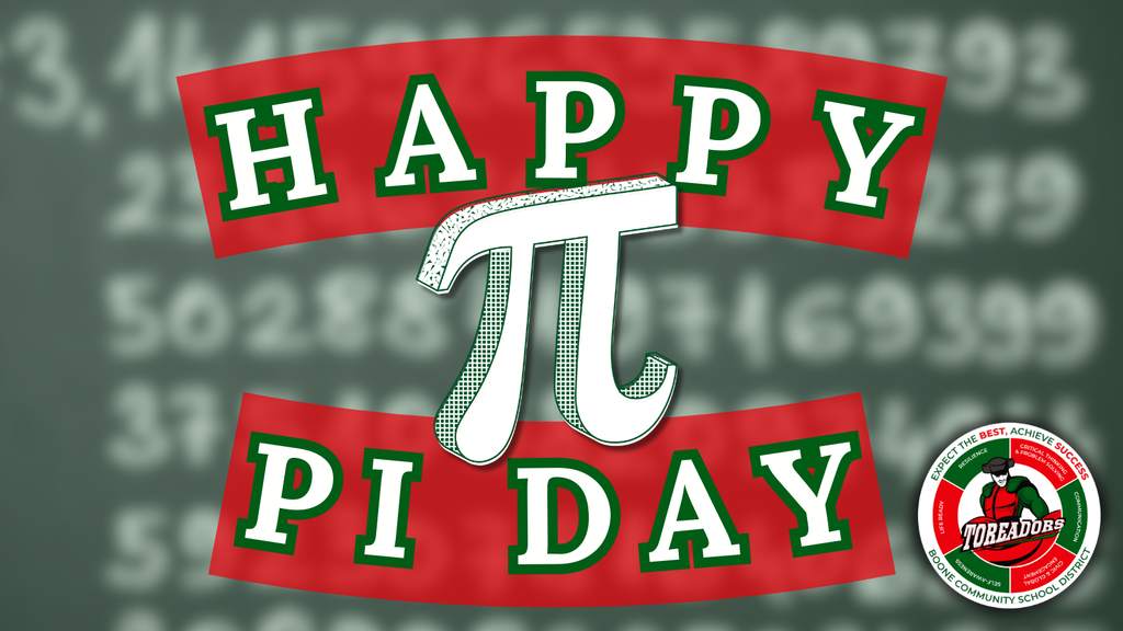 Graphic shows that today is Pi Day!