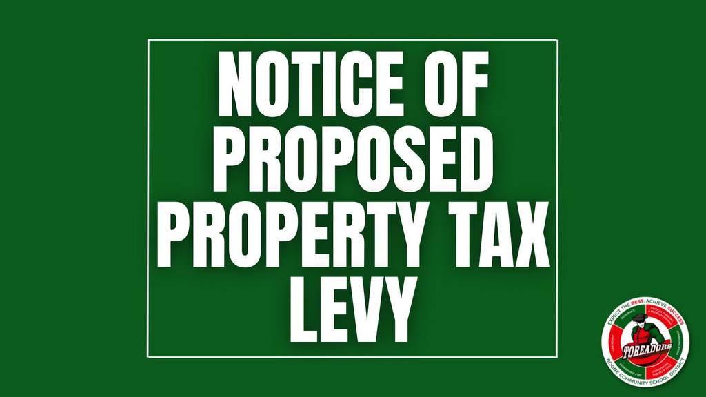 notice of proposed property tax levy