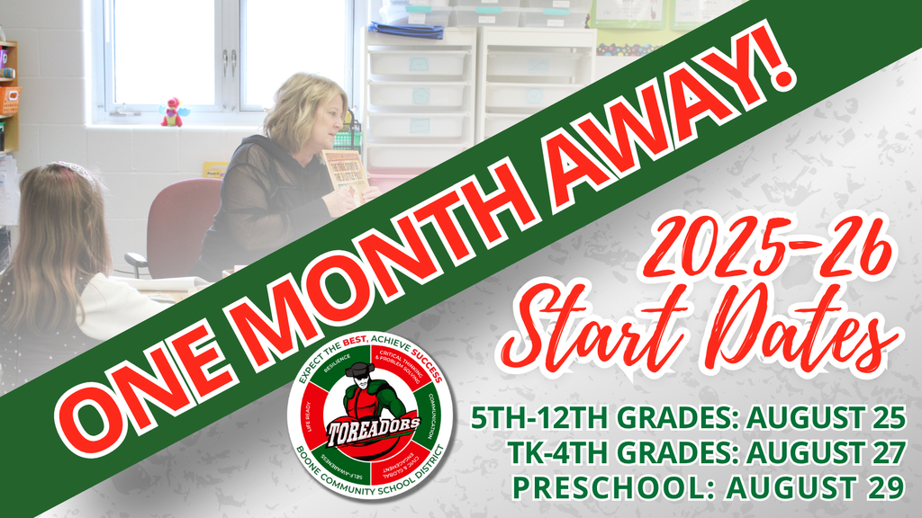 one month away! 2025-26 start dates