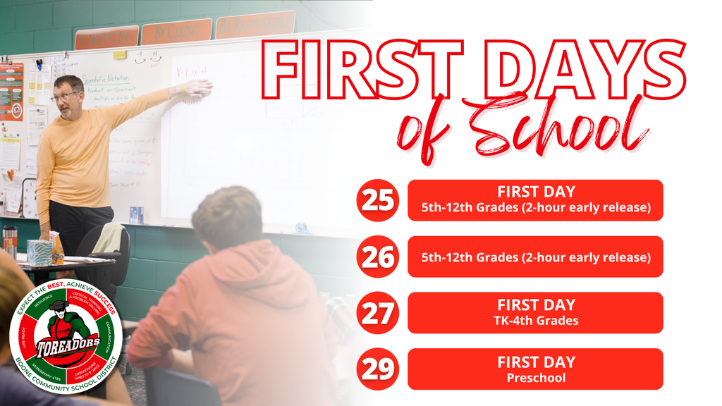First days of school