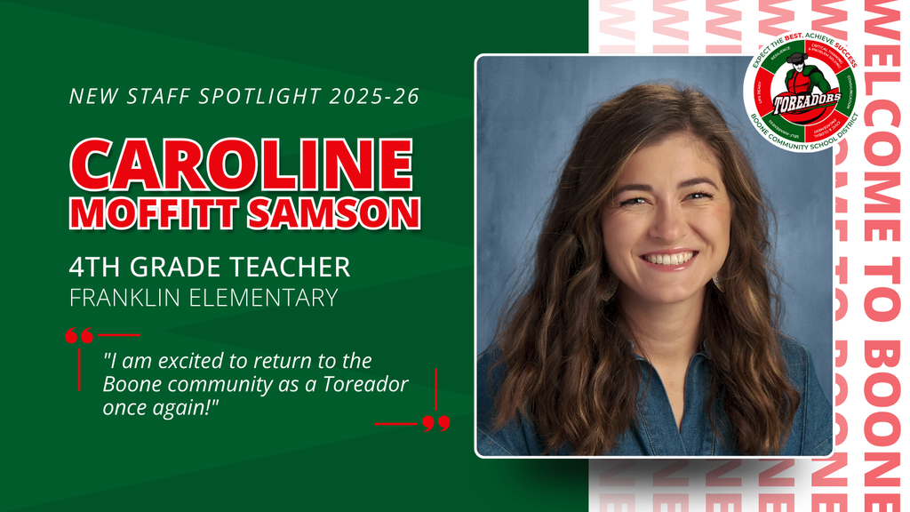 New staff spotlight 2025-26: Caroline Moffitt Samson, 4th grade teacher, Franklin elementary