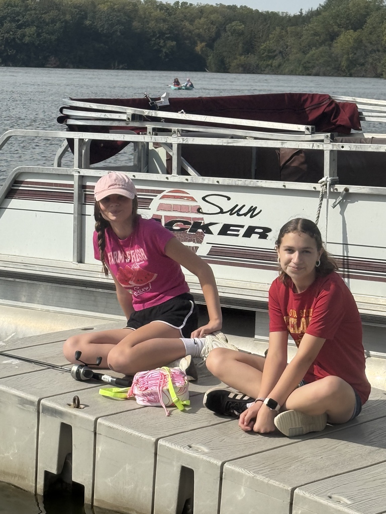 two female students fishing