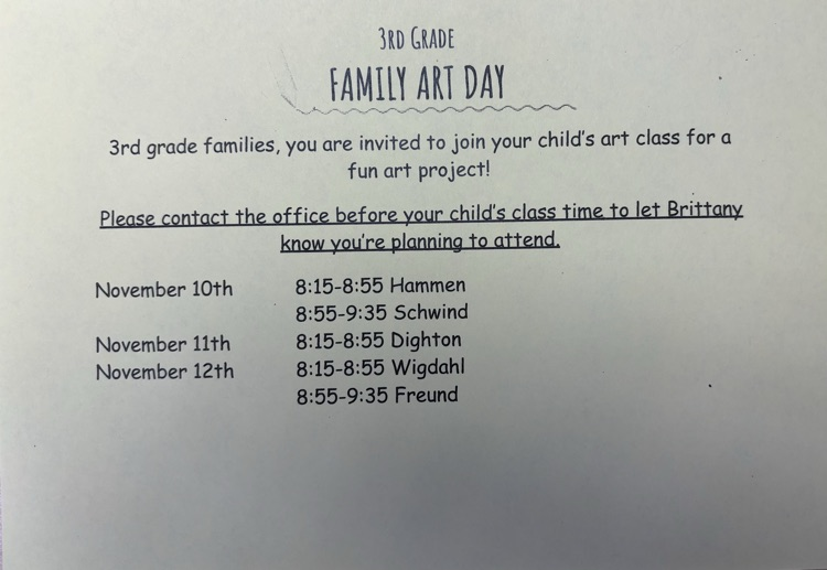 Family art day info (3rd)