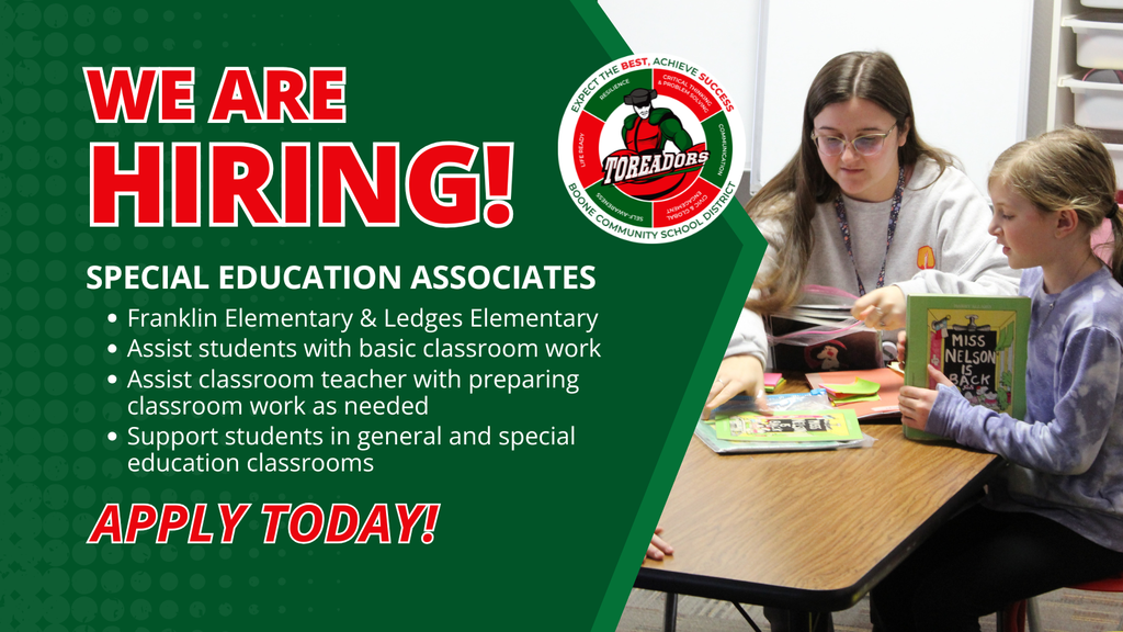 We are hiring! Special education associates - apply today!