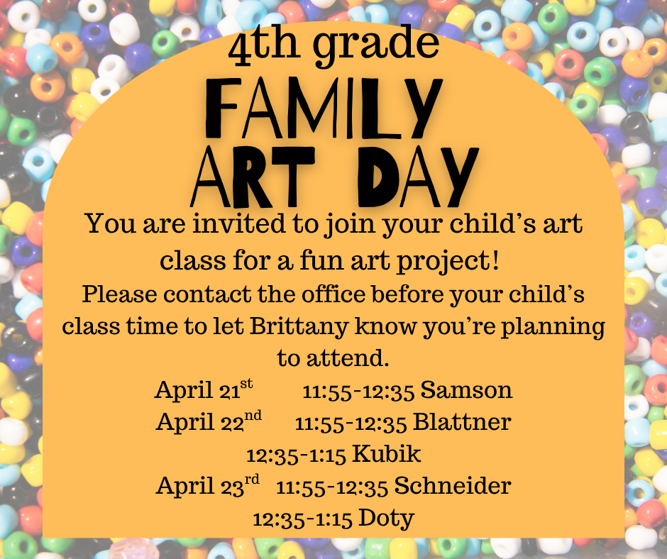 4th Grade Family Art Days