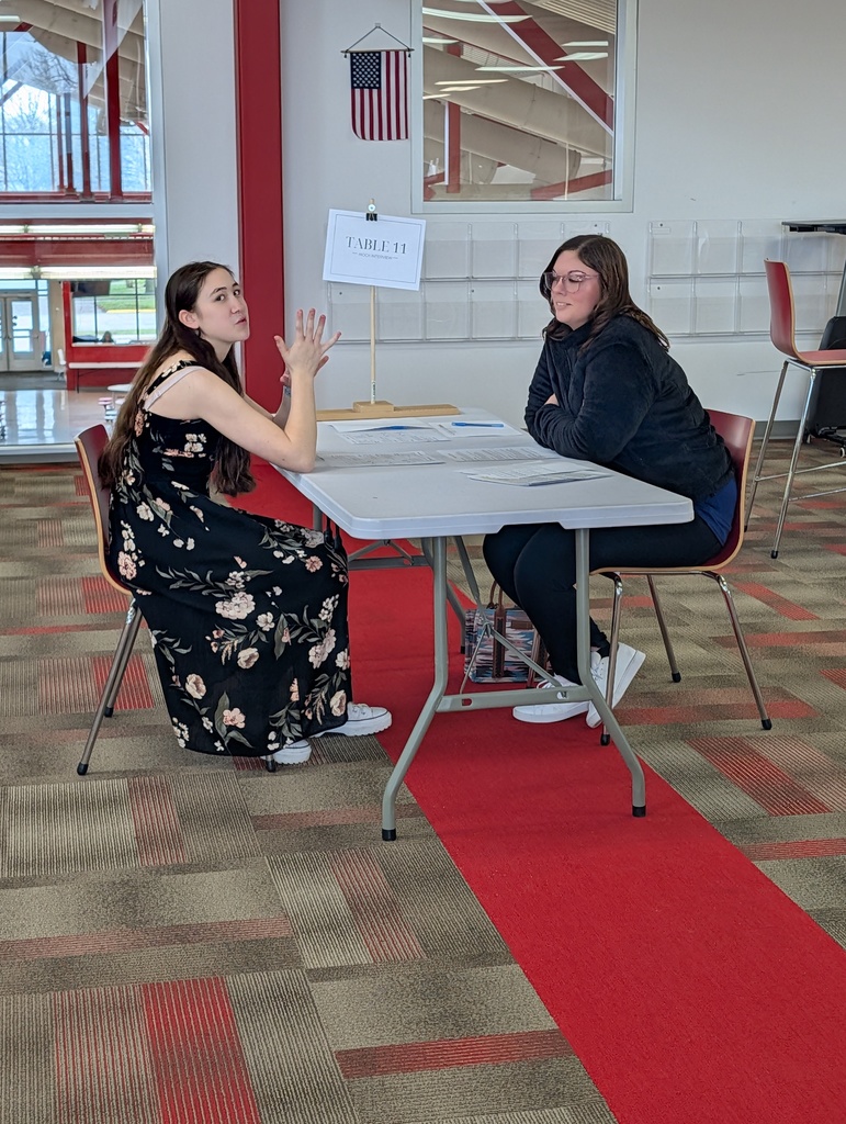 BHS student completing a mock interview