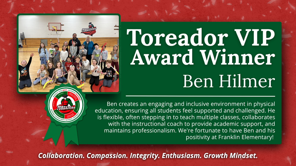 Toreador VIP award winner Ben Hilmer