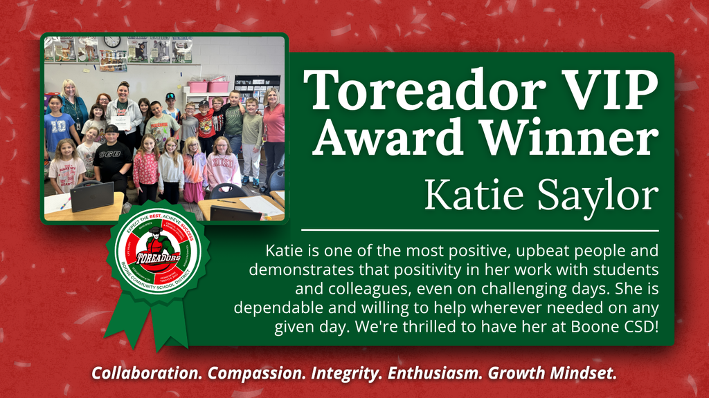 Toreador VIP award winner Katie Saylor.