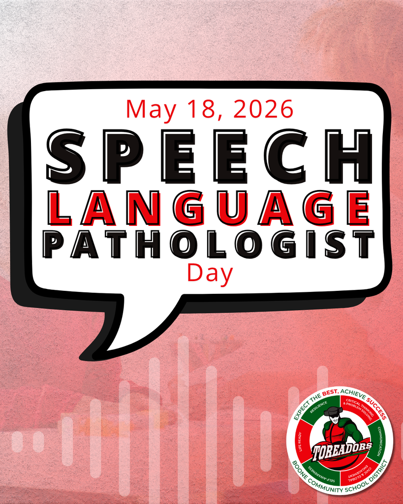 Speech Language Pathologist Day celebrated on May 18, 2026, with bold text inside a speech bubble on a pink background.