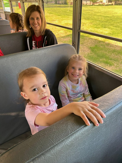students ride the bus