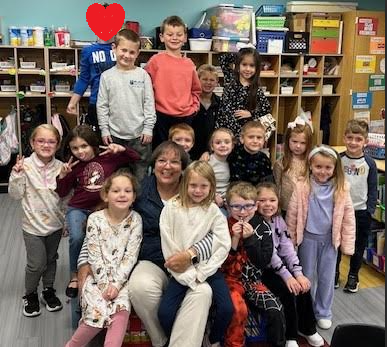 Mrs. Greenwell with her class