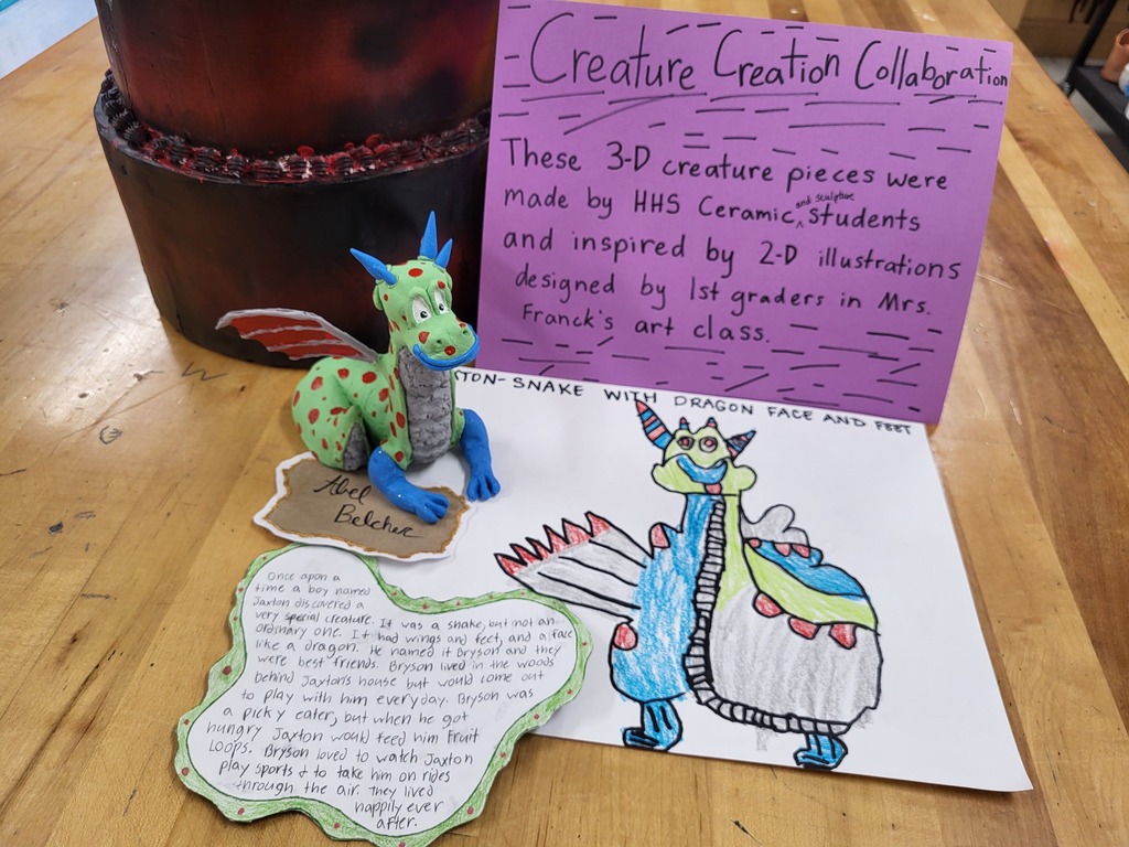 Abel Belcher's Dragon Snake with 1st Grade Drawing