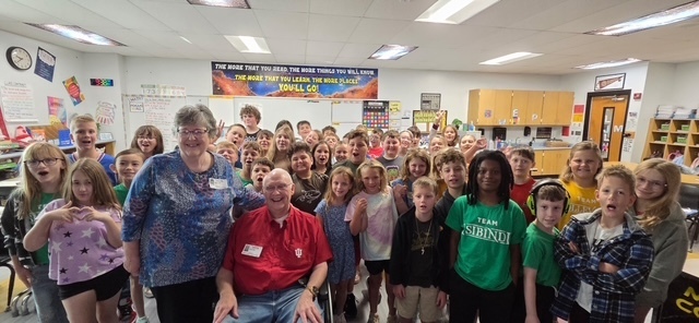 Mr. and Mrs. Zink and fourth graders