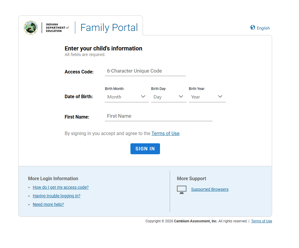 Family Access Portal