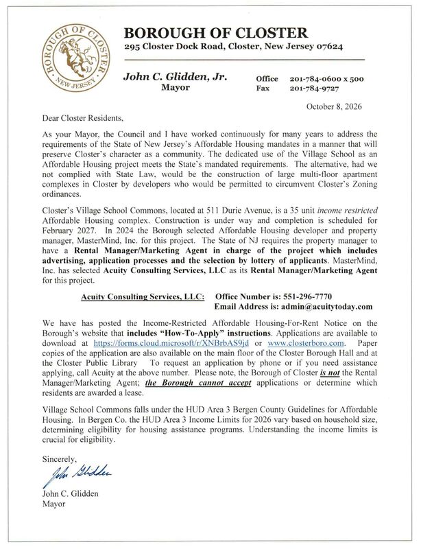 Mayor Letter