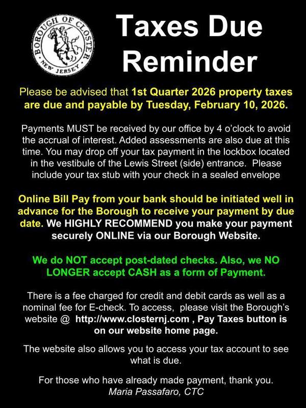 Taxes Due Reminder