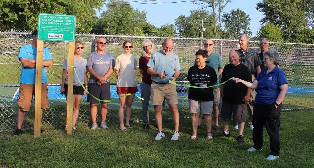 Pickleball court ribbon cutting ceremony