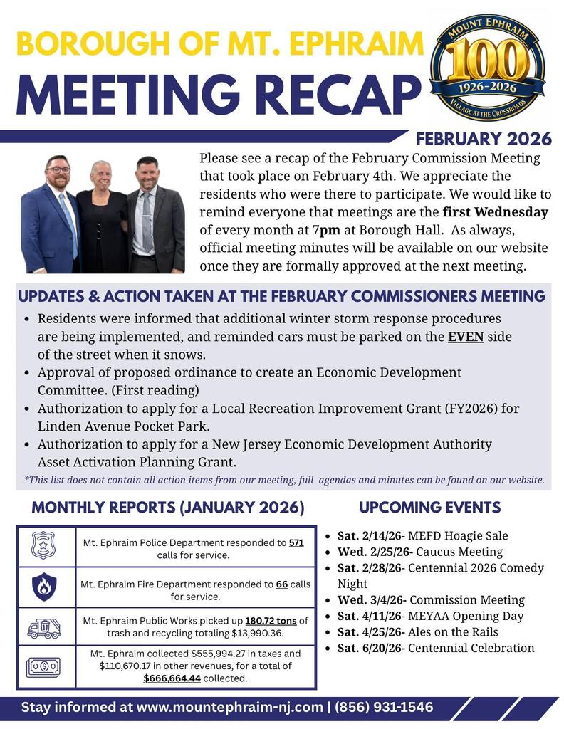 February 26 Meeting Recap
