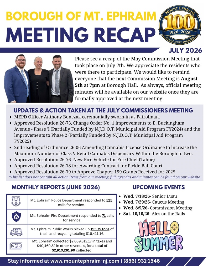 Meeting Recap - July 7th 