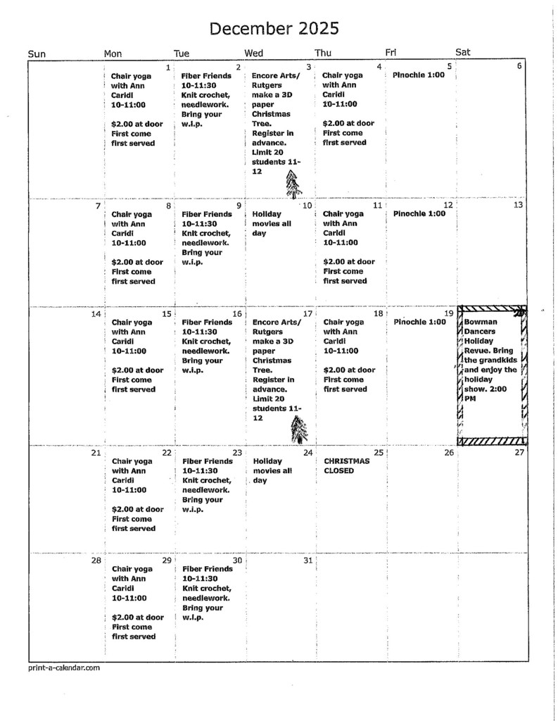 December Senior Center