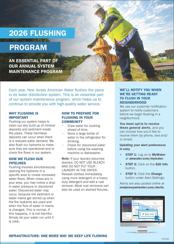 New Jersey American Water Flushing Program