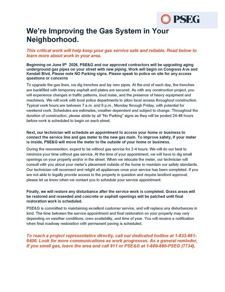 PSE&G Construction Update