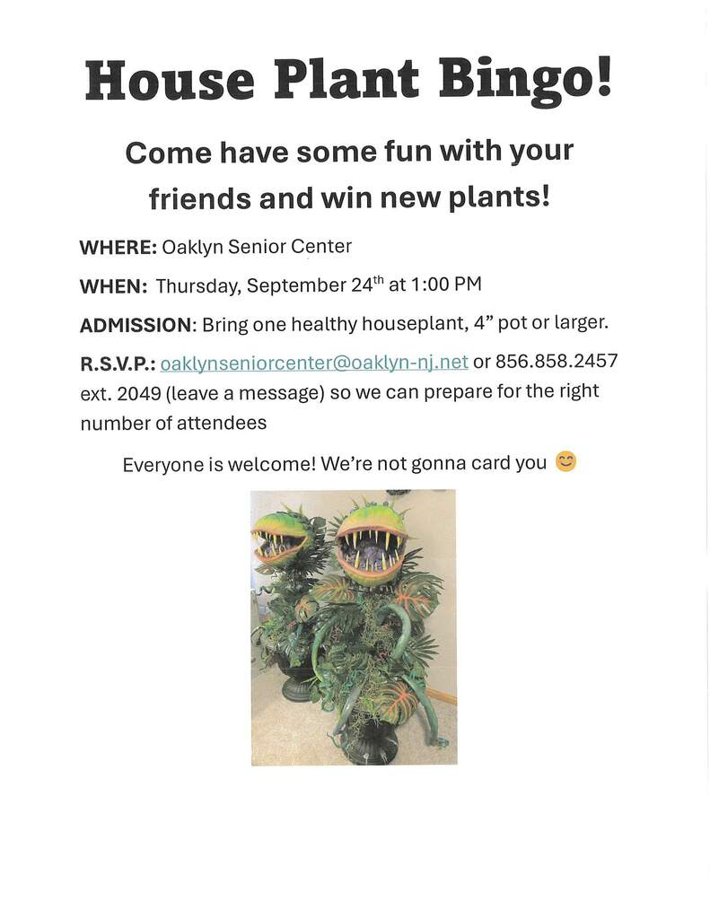 House Plant Bingo