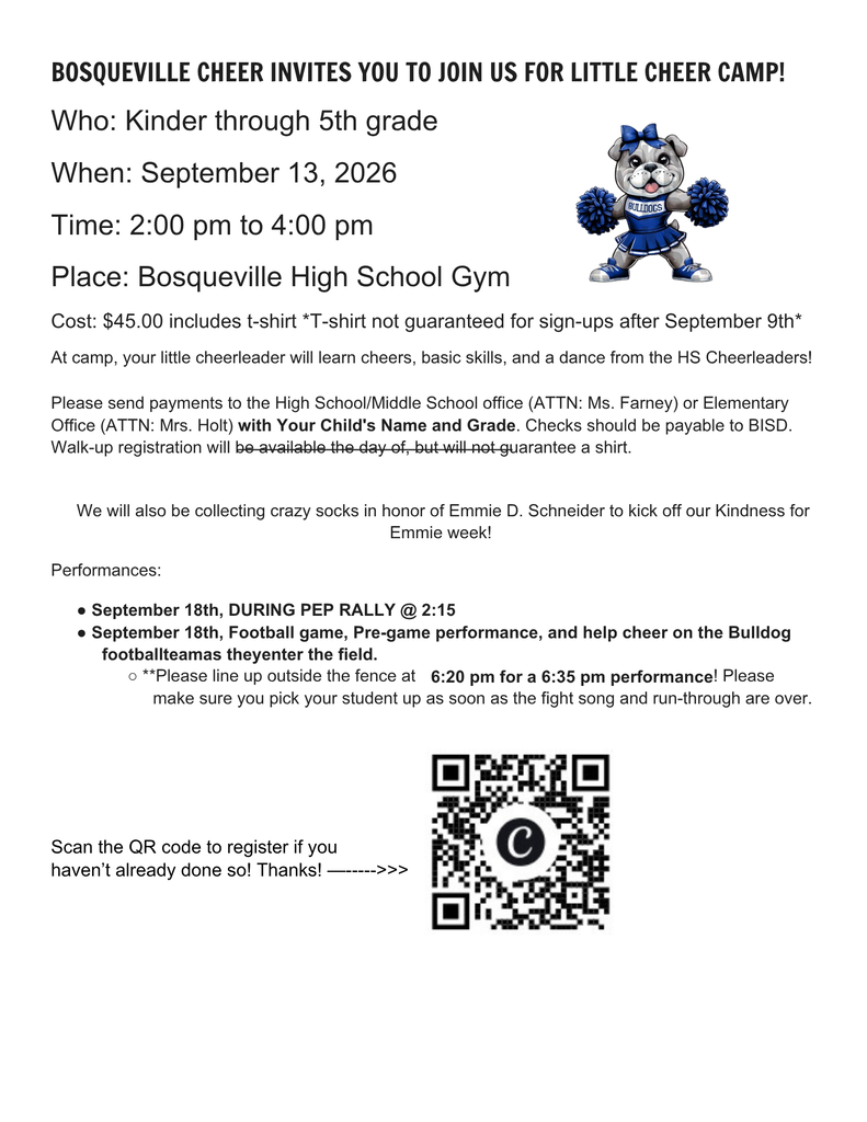 Fall Mini Cheer Clinic